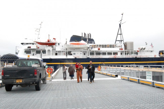 The first ferry sailing to Gustavus was done by the Aurora on November 23, 2010. (Photo courtesy of the Dept. of Transportation). 
