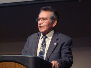 Tlingit-Haida Central Council President Ed Thomas is stepping down.  Four people are running for the job at this week's tribal assembly in Juneau. (Ed Schoenfeld/CoastAlaska News)