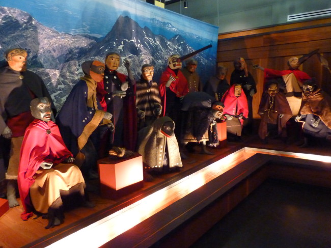 Northwest British Columbia's Nisga'a Museum  includes a display of legendary beings occupying the Nass River valley, about 20 miles from the British Columbia-Alaska border. (Ed Schoenfeld, CoastAlaska News)