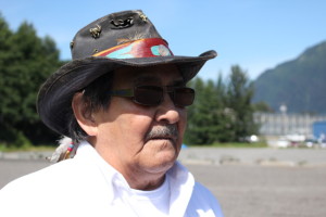 John Morris remembers the spot where his house once stood. (Photo by Elizabeth Jenkins/KTOO)